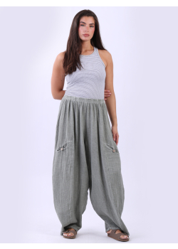 Vintage Washed Linen Universal Fit Trouser